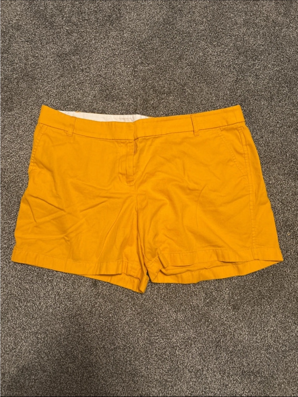 J. Crew Women’s Chino Shorts in Mustard Yellow